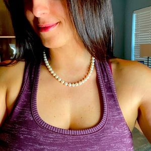 7.5-8.0mm Cultured Freshwater Pearl Strand Necklace with 14K Gold Clasp - 18"